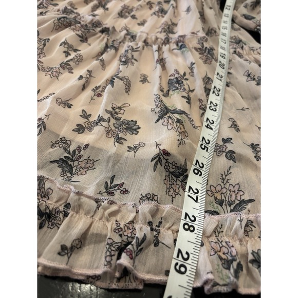 Hayden Los Angeles Dress Womens S Floral Ruffle Off Shoulder Smocked Waist Tired - Picture 16 of 16